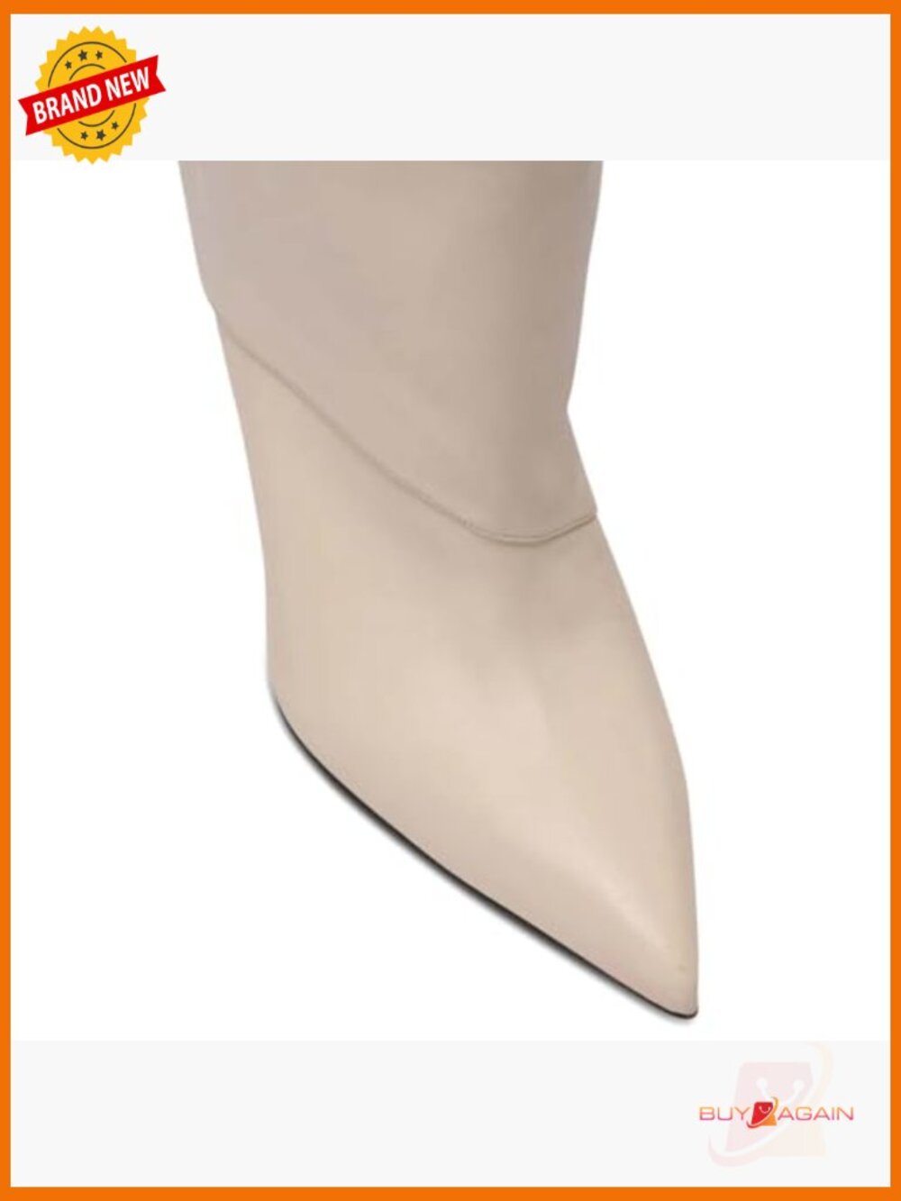 V-Cut Pointed Toe Stiletto Knee High Motorcycle Boots - Picture 4 of 6